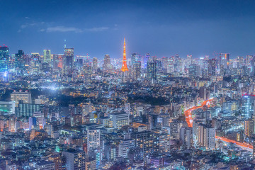 Fototapeta premium 恵比寿ガーデンプレイスからの夜景