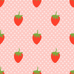 Strawberry. Colored Seamless Vector Patterns