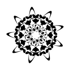 Fototapeta premium Elegant mandala vector with black