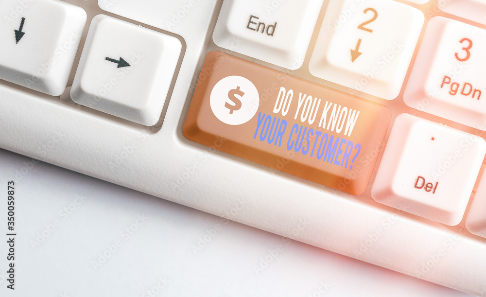 Poster text sign showing do you know your customer question. business photo text service identify clients w