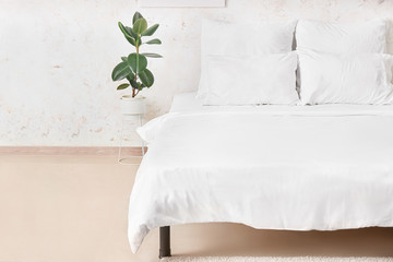 Interior of comfortable modern bedroom