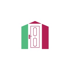 the door  icon vector illustration design