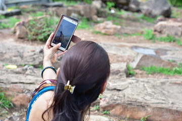 young woman using mobile phone