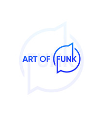 Abstract modern creative art of funk logo template, Vector logo for business and company identity 