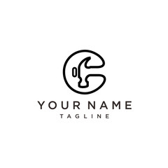 Fototapeta premium Hammer and construction Logo Design Inspiration Vector