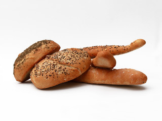 pan hierbas, pan ajonjolí, baguette