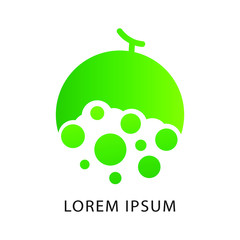 melon logo vector design concept. melon icon. fruit