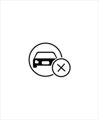no car icon,vector best flat no car icon.
