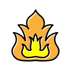 fire hand drawn icon vector design