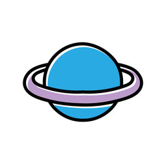 Fototapeta premium planet hand drawn icon vector design