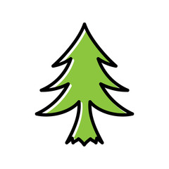 fir hand drawn icon vector design