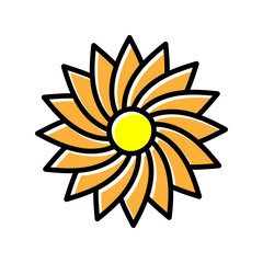flower hand drawn icon vector design