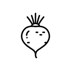 Black line icon for beetroot