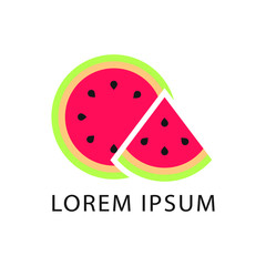 Vector illustration of watermelon logo