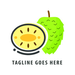 soursop logo vector design template. soursop symbol icon. fruit