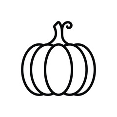 Black line icon for pumpkin