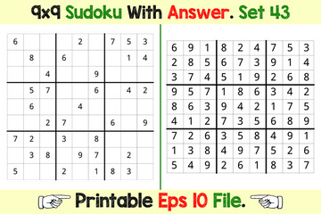 Sudoku Puzzle Games Easy to Hard with Answer