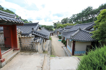 Beautiful Korean traditional houses and alleys. Dosanseowon, Andong, Gyeongsangbuk-do
