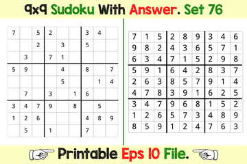 Sudoku Puzzle Games Easy to Hard with Answer