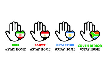 stay at home icon, various countries
(not the same / semillar content)