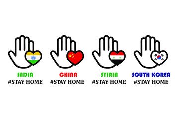 stay at home icon, various countries
(not the same / semillar content)