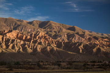 mountain landscape with blue sky