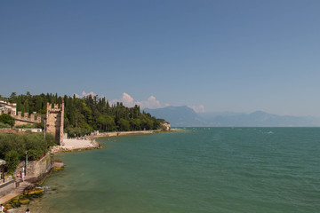 Fototapeta na wymiar Sirmione Old Town on the edge of Lake Garda, Lombardy, Italy.