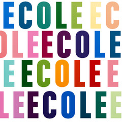 &eacute;cole typographie color&eacute;e
