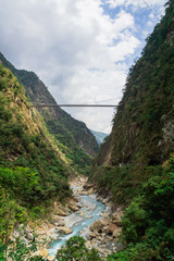 Fototapeta na wymiar Taroko national park canyon and river landscape in Hualien, Taiwan. 