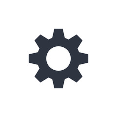 gear icon. vector symbol simple flat sign