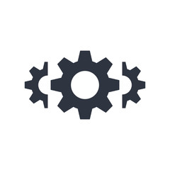 gear icon. vector symbol simple flat sign