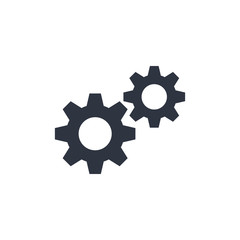 gear icon. vector symbol simple flat sign