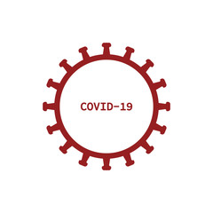 Corona bacteria isolated on white background. vector coronavirus symbol