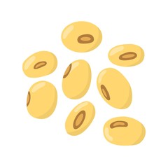 soy beans isolated on white