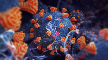 Covid-19 virus, Coronavirus pandemic,  health threatening influenza virus