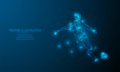 Glowing earth (GLOBE) on blue abstract background. low poly earth (GLOBE)  backgraound. lines and triangles on blue background.