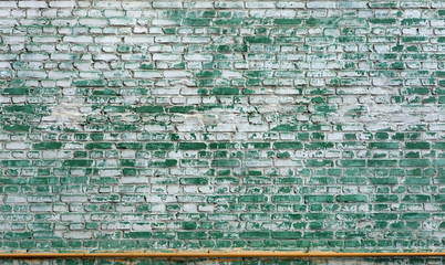 brickwork pattern with vanished paint layer