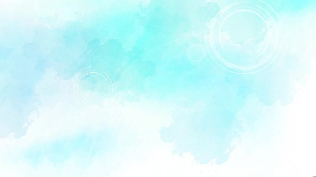 波紋パーターンとブルーの水彩タッチの背景
