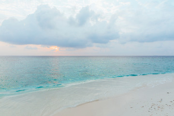 Pastel sunset in the Maldives