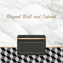 Vintage Elegant wall and Cabinet