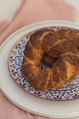 Vertical image of the turkish bagel