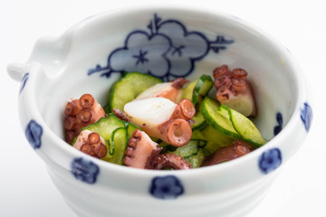 タコとキュウリの酢の物