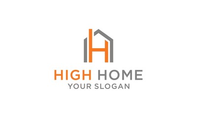 Combination of initials H with building.