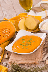 Pumpkin cream soup.	