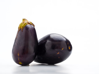 Eggplant isolated on white background.