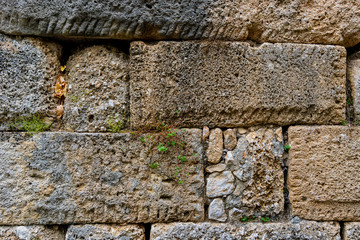 ancient stone walls of an ancient temple