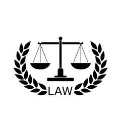 Law icon isolated on white background. Justice scale icon