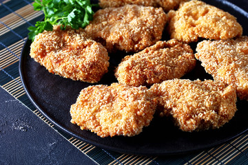 close-up of HireKatsu, juicy Japanese pork cutlets