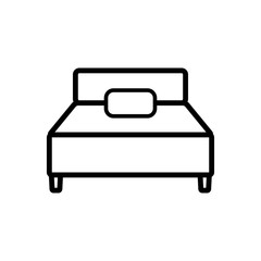 bed - bed room - hotel icon vector design template
