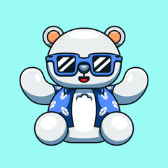 cute animal with summer shirt ready to go to the beach © Kuroku Studio